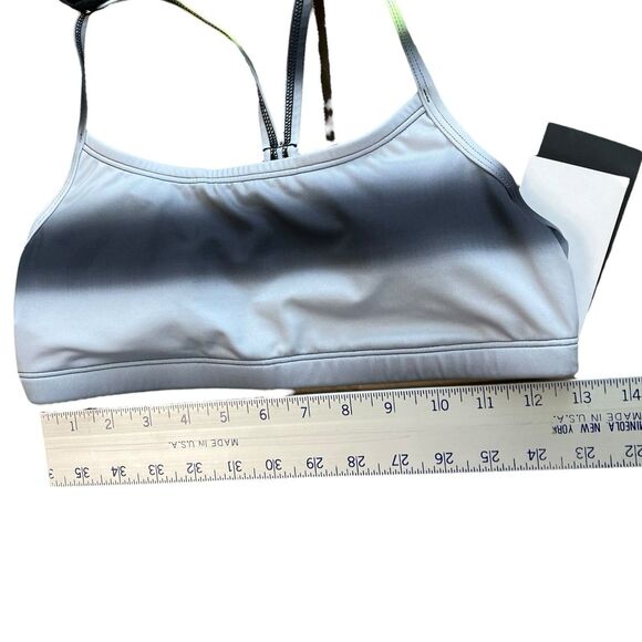 Nike Swim Tankini WMNS S Black Stripe Convertible Layered Mesh Workout Grey Bra - Picture 8 of 11